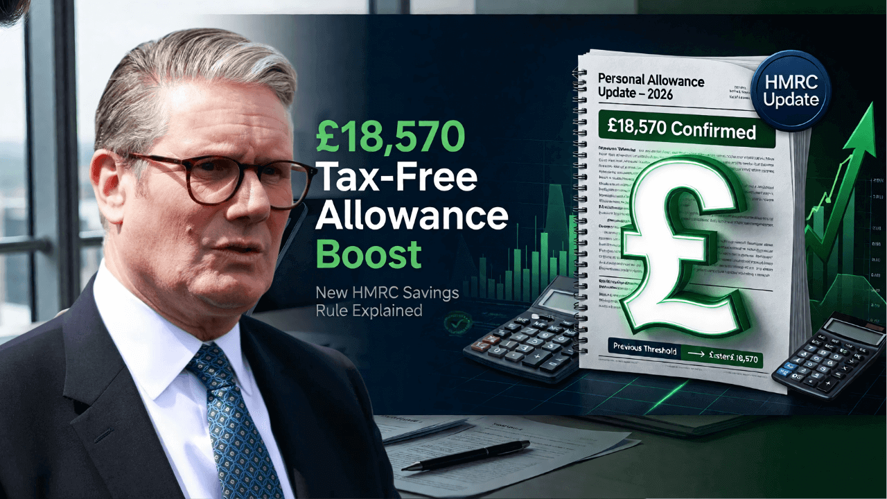 HMRC Announces £18,570 Tax‑Free Personal Allowance Boost Under Savings Rule