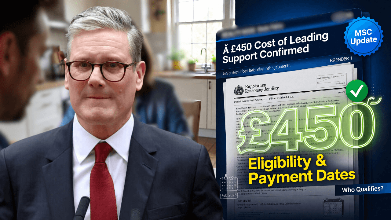 UK £450 MSC Cost of Living Payment – February 2026 Eligibility, Dates & Full Details